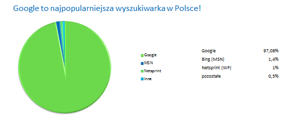 Google najpopularniejsza wyszukiwarka w Polsce